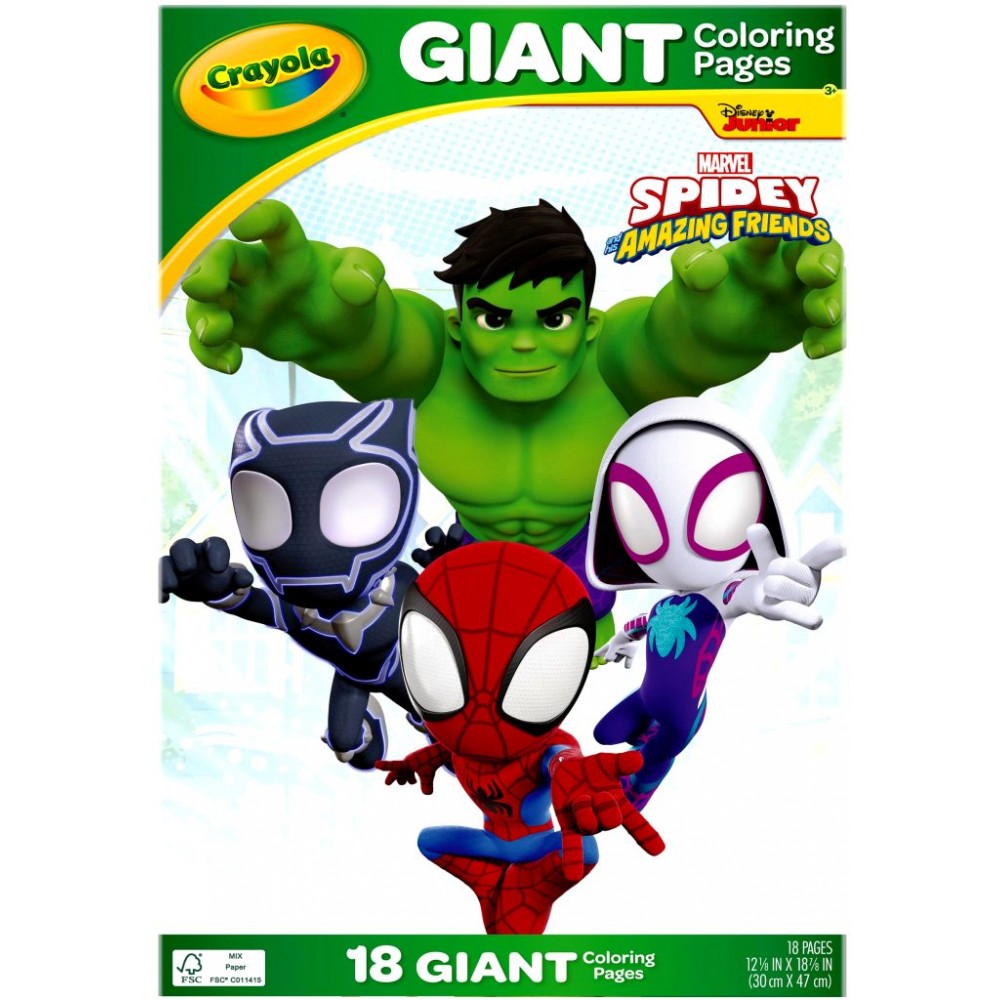 Crayola Spidey & His Amazing Friends 18page Giant Colouring Book